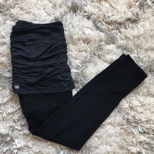 Athleta medium leggings/skirt blk